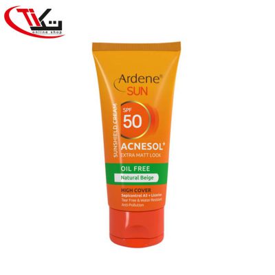 ضد آفتاب رنگی آردن مدل Acnesol+ SPF50 هلویی