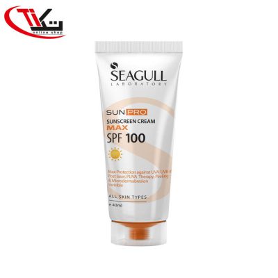 ضد آفتاب بی رنگ SPF100 Max مناسب انواع پوست سی گل